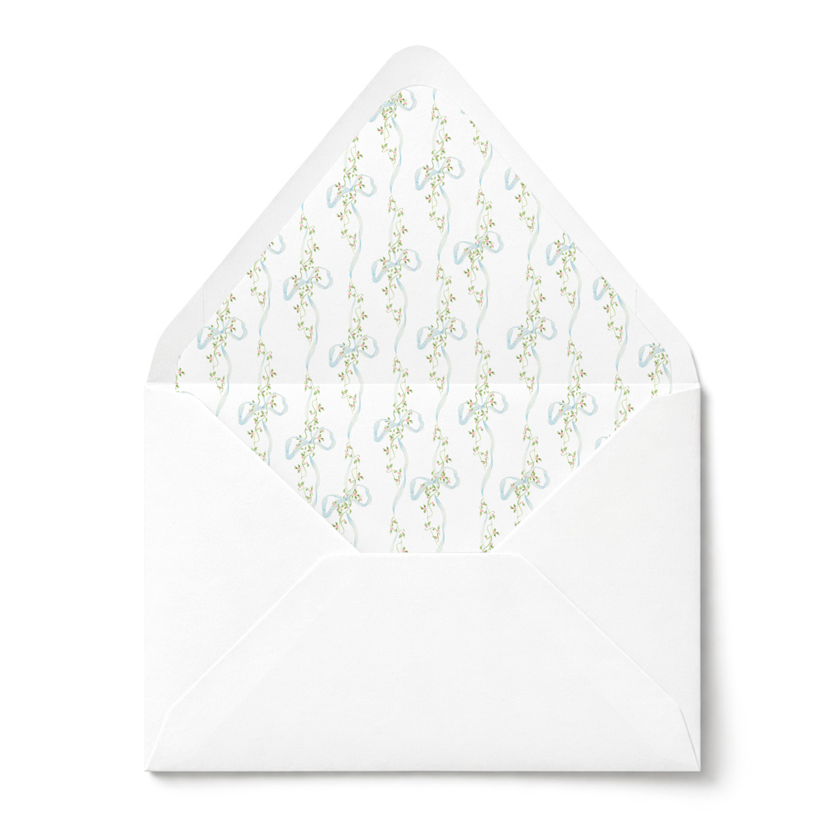 Floral Ribbon Baptism Invitation