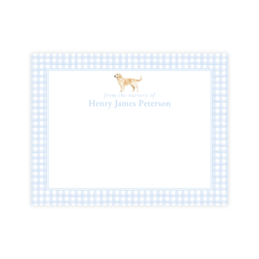 Golden Retriever Nursery Stationery