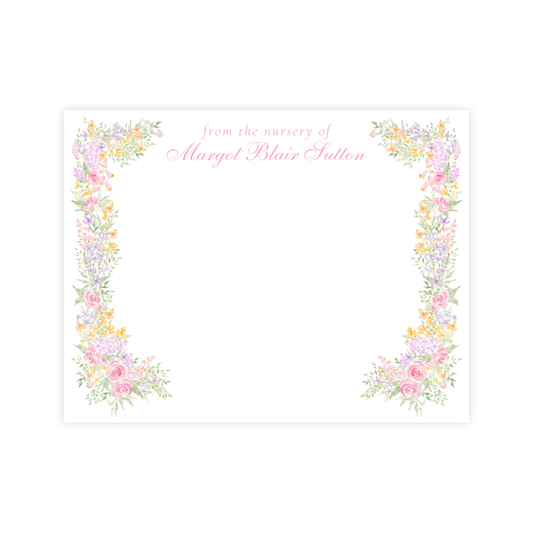 Watercolor Floral Nursery Stationery