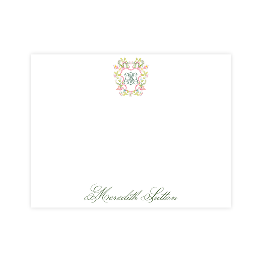 Mahjong Garden Crest Stationery