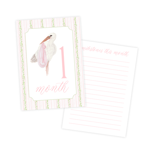 Baby Girl Milestone Cards