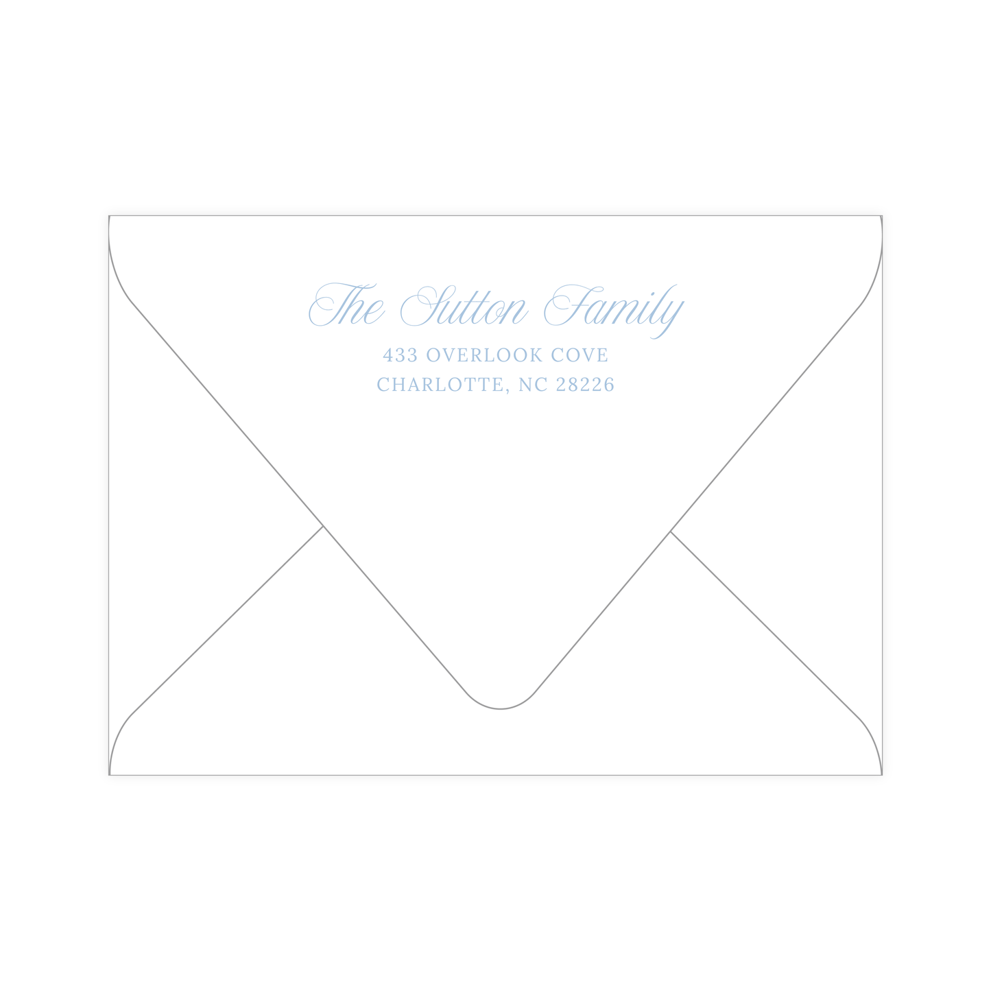 Blue Monogram Birth Announcement