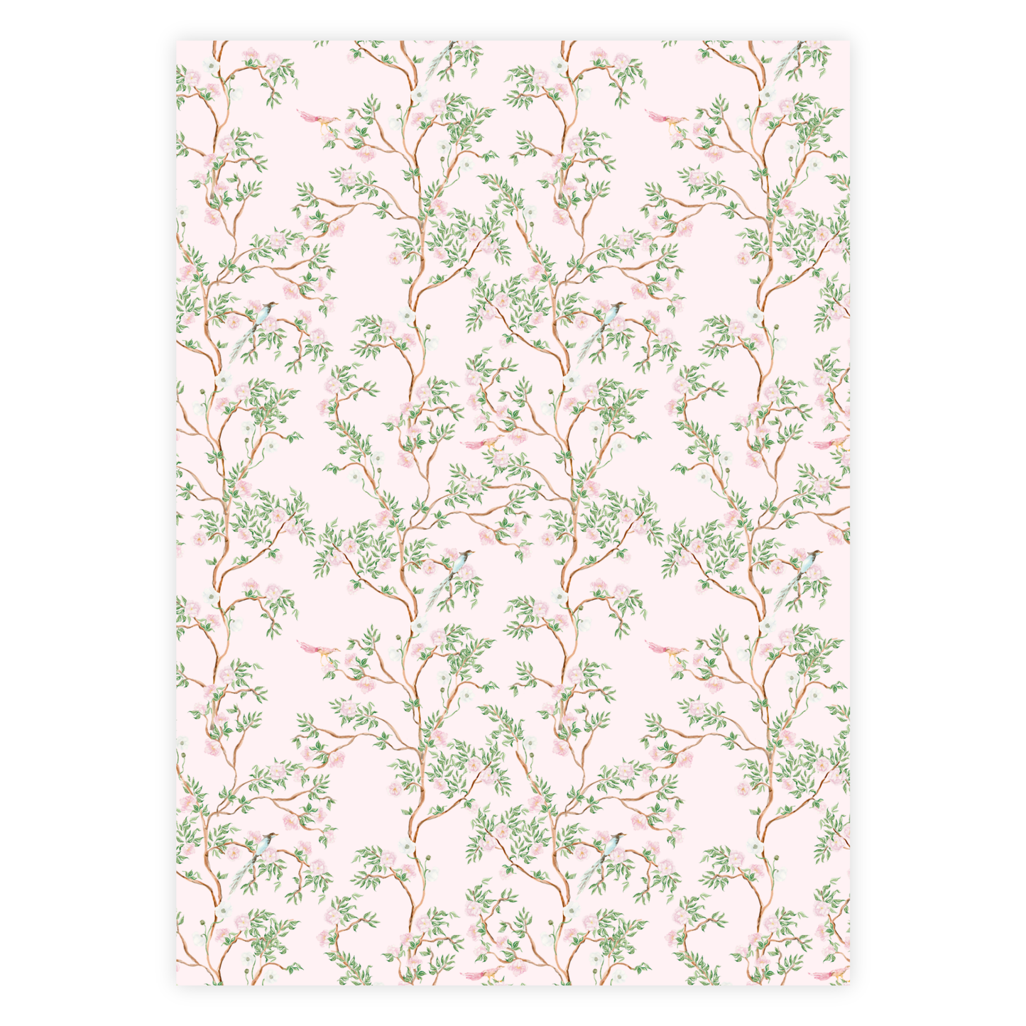 Pink Chinoiserie Baptism Invitation