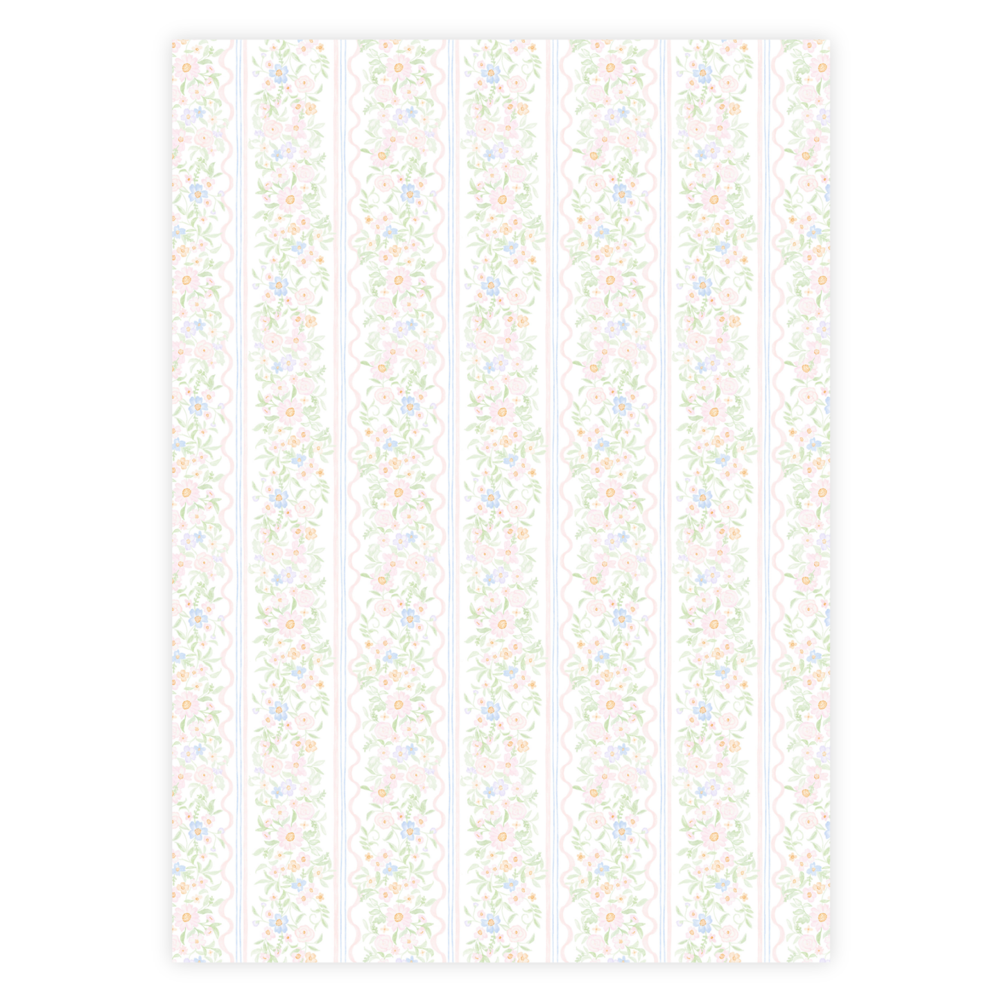 Pink Floral Baptism Invitation