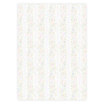 Pink Floral Baptism Invitation