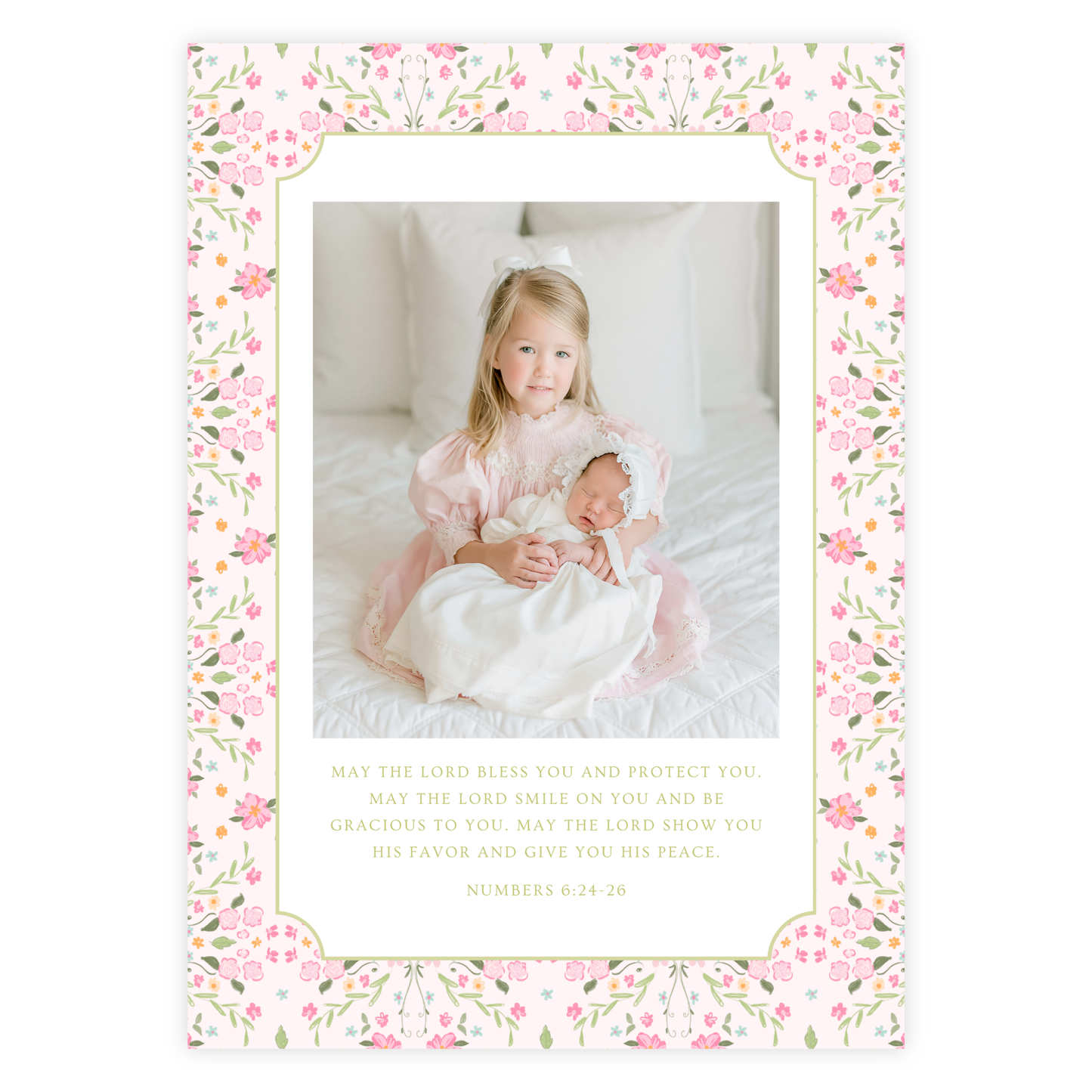 English Garden Birth Announcement