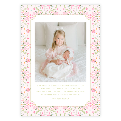 English Garden Birth Announcement