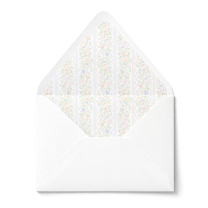 Pink Floral Baptism Invitation