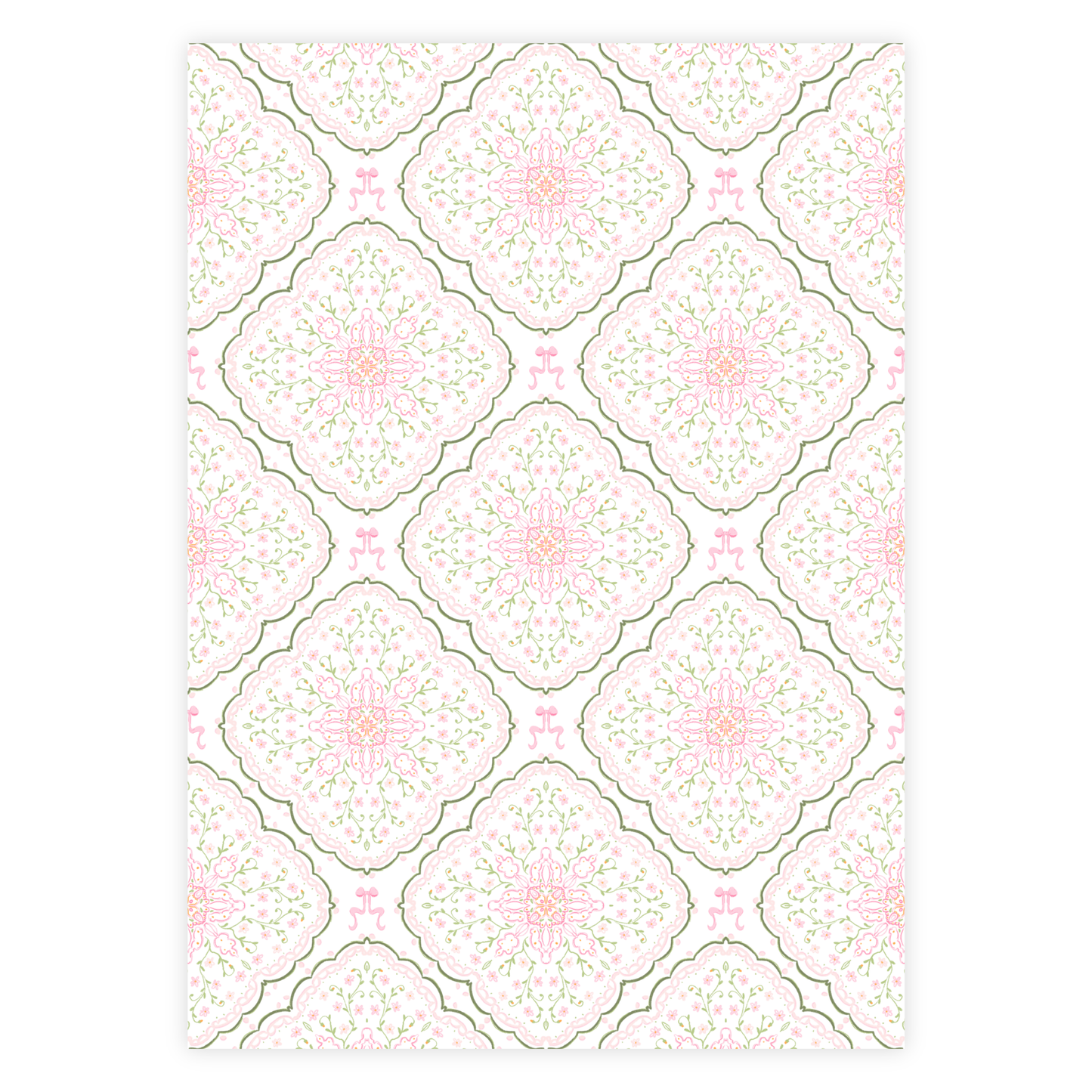 Floral Medallion Baby Shower Invitation