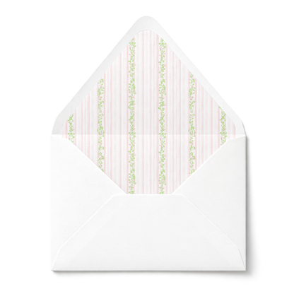 Classic Pink Baptism Invitation