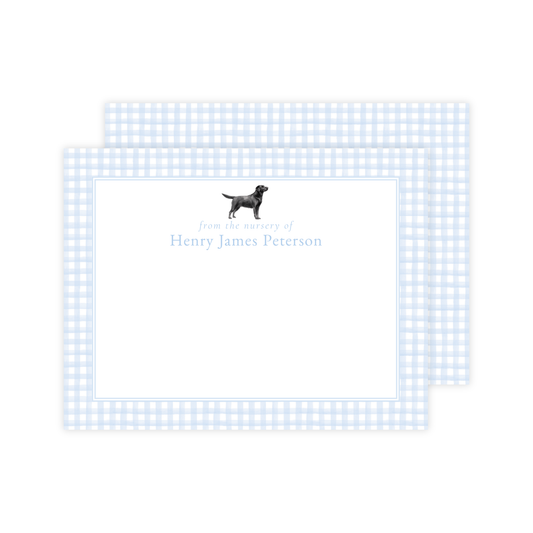 Black Labrador Retriever Nursery Stationery