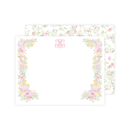 Monogram Watercolor Floral Stationery