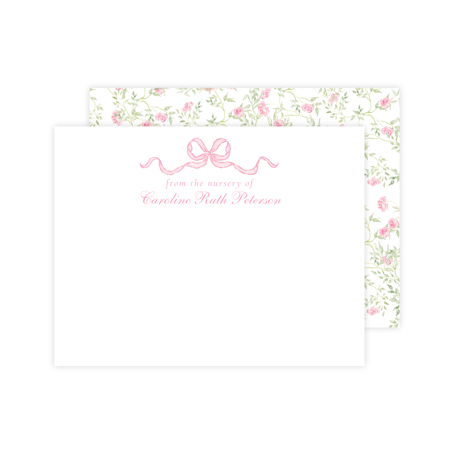 Pink Rose Nursery Stationery