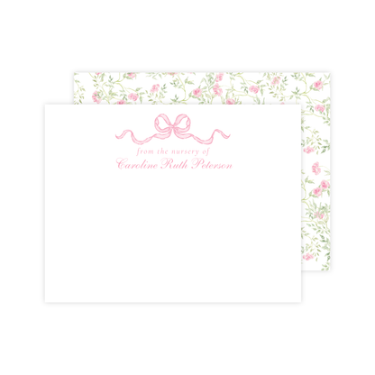 Pink Rose Nursery Stationery