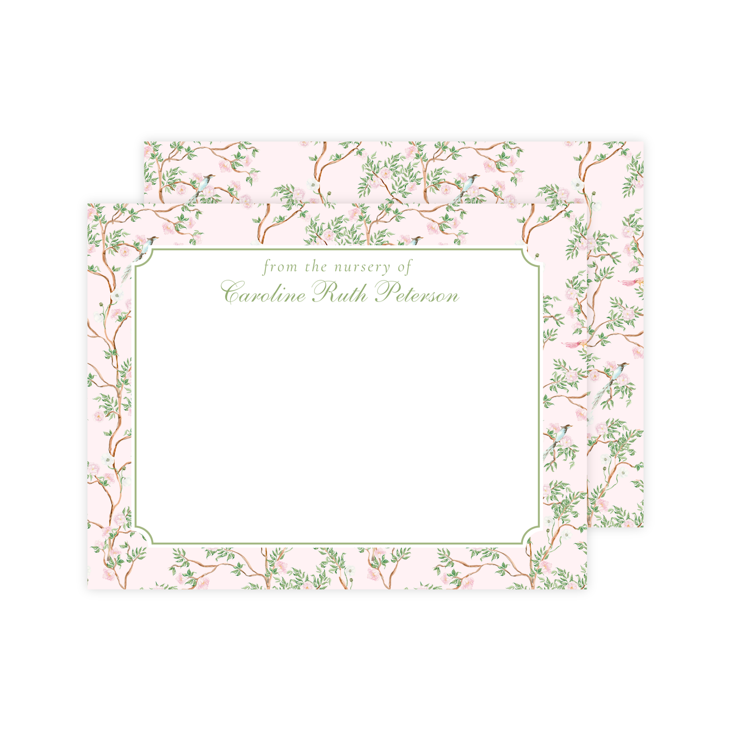 Pink Chinoiserie Nursery Stationery