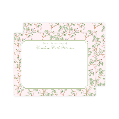 Pink Chinoiserie Nursery Stationery