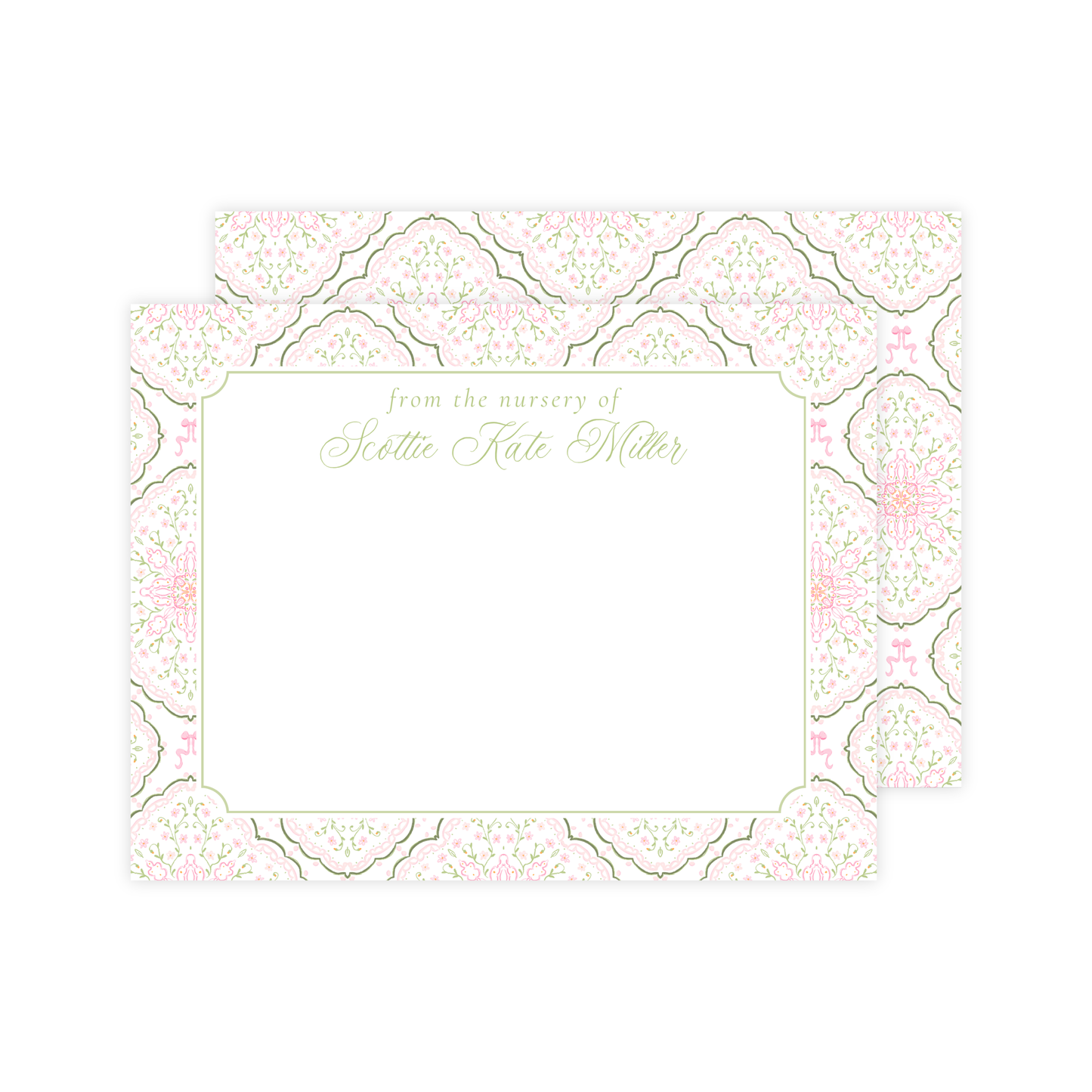 Floral Medallion Nursery Stationery