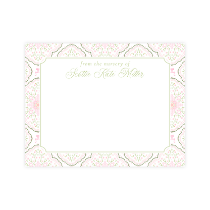 Floral Medallion Nursery Stationery