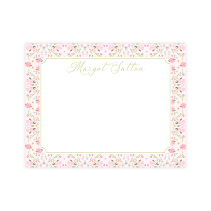 Pink Floral Nursery Stationery
