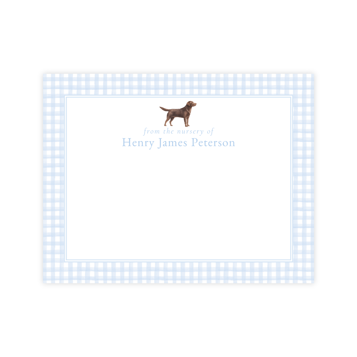 Chocolate Labrador Retriever Nursery Stationery