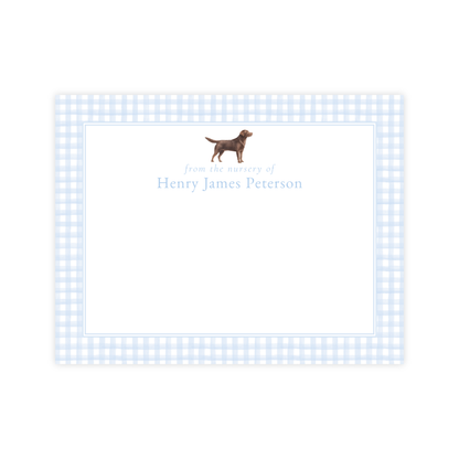 Chocolate Labrador Retriever Nursery Stationery