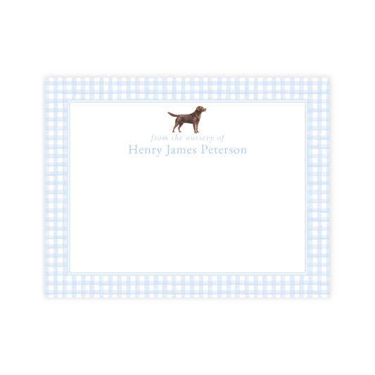 Chocolate Labrador Retriever Nursery Stationery