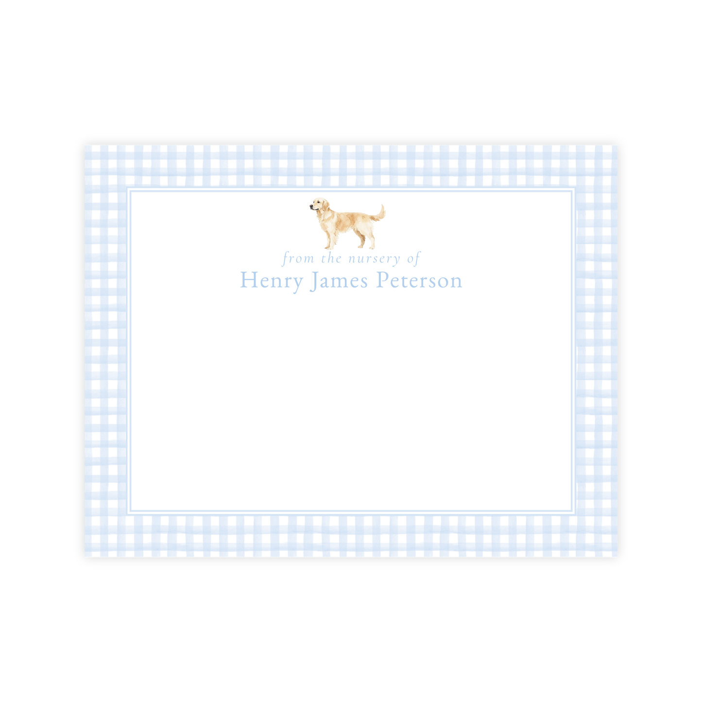 Golden Retriever Nursery Stationery