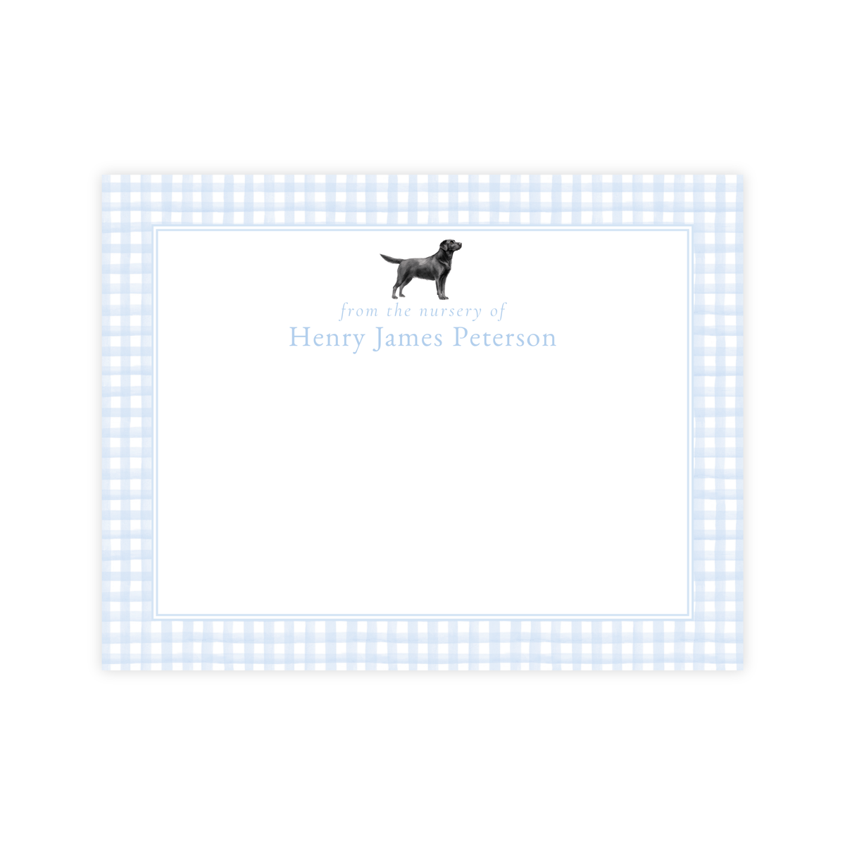 Black Labrador Retriever Nursery Stationery