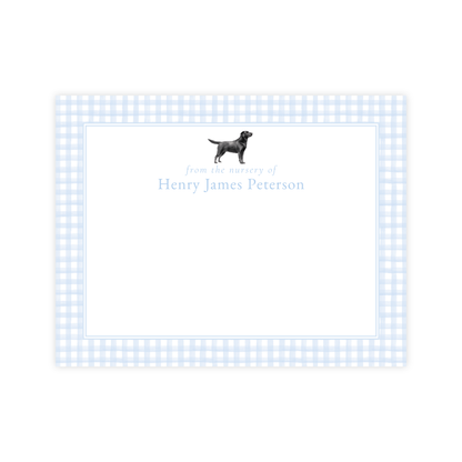 Black Labrador Retriever Nursery Stationery