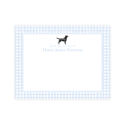 Black Labrador Retriever Nursery Stationery