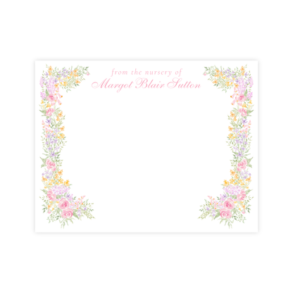 Watercolor Floral Nursery Stationery