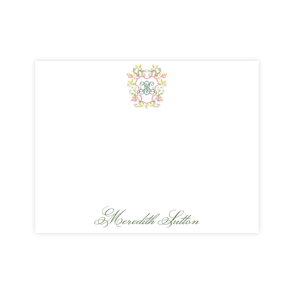 Mahjong Garden Crest Stationery
