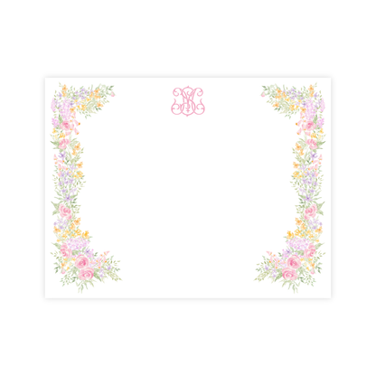 Monogram Watercolor Floral Stationery