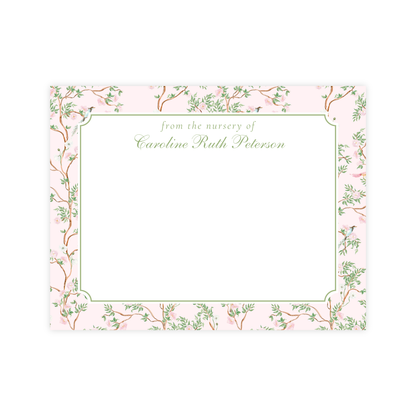 Pink Chinoiserie Nursery Stationery