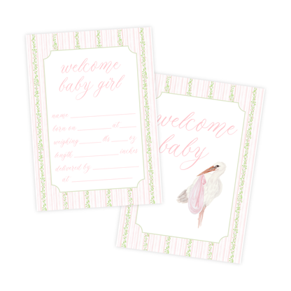 Baby Girl Milestone Cards