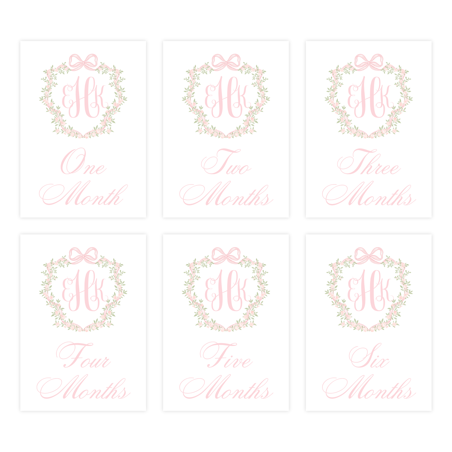 Monogram Crest Milestone Cards