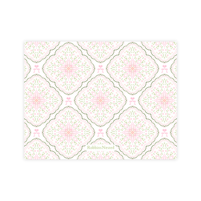 Floral Medallion Nursery Stationery