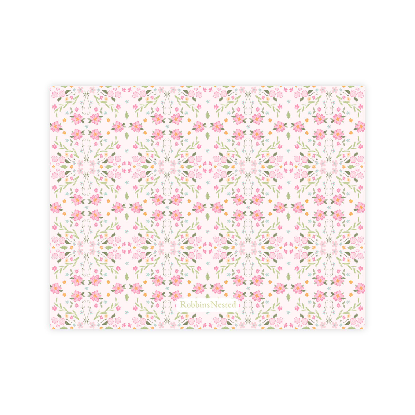 Pink Floral Nursery Stationery