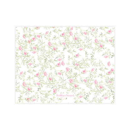 Pink Rose Nursery Stationery