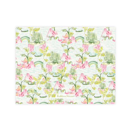 Mahjong Garden Crest Stationery