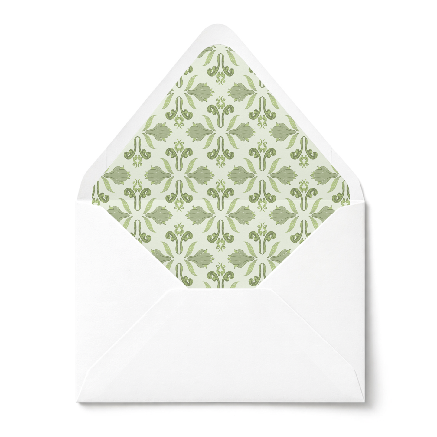 Sage Floral Medallion Stationery