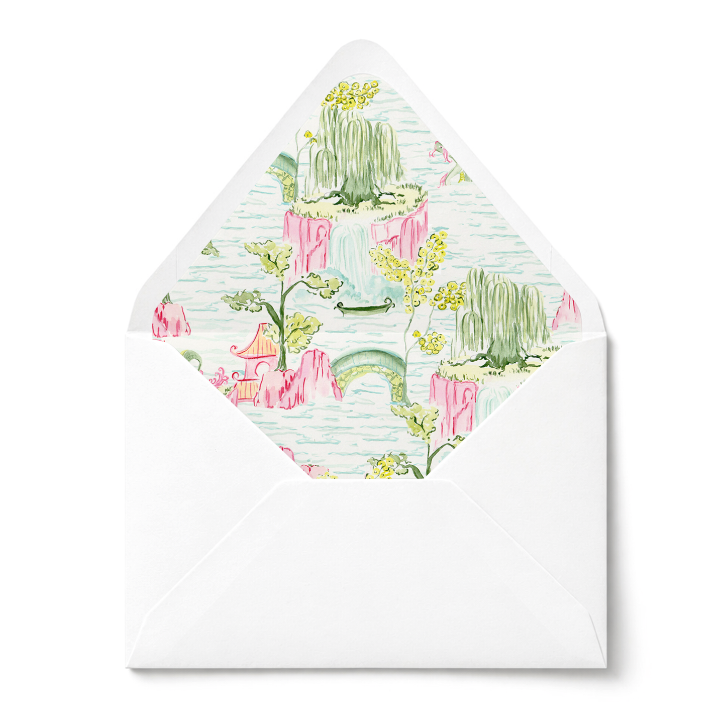 Mahjong Garden Crest Stationery