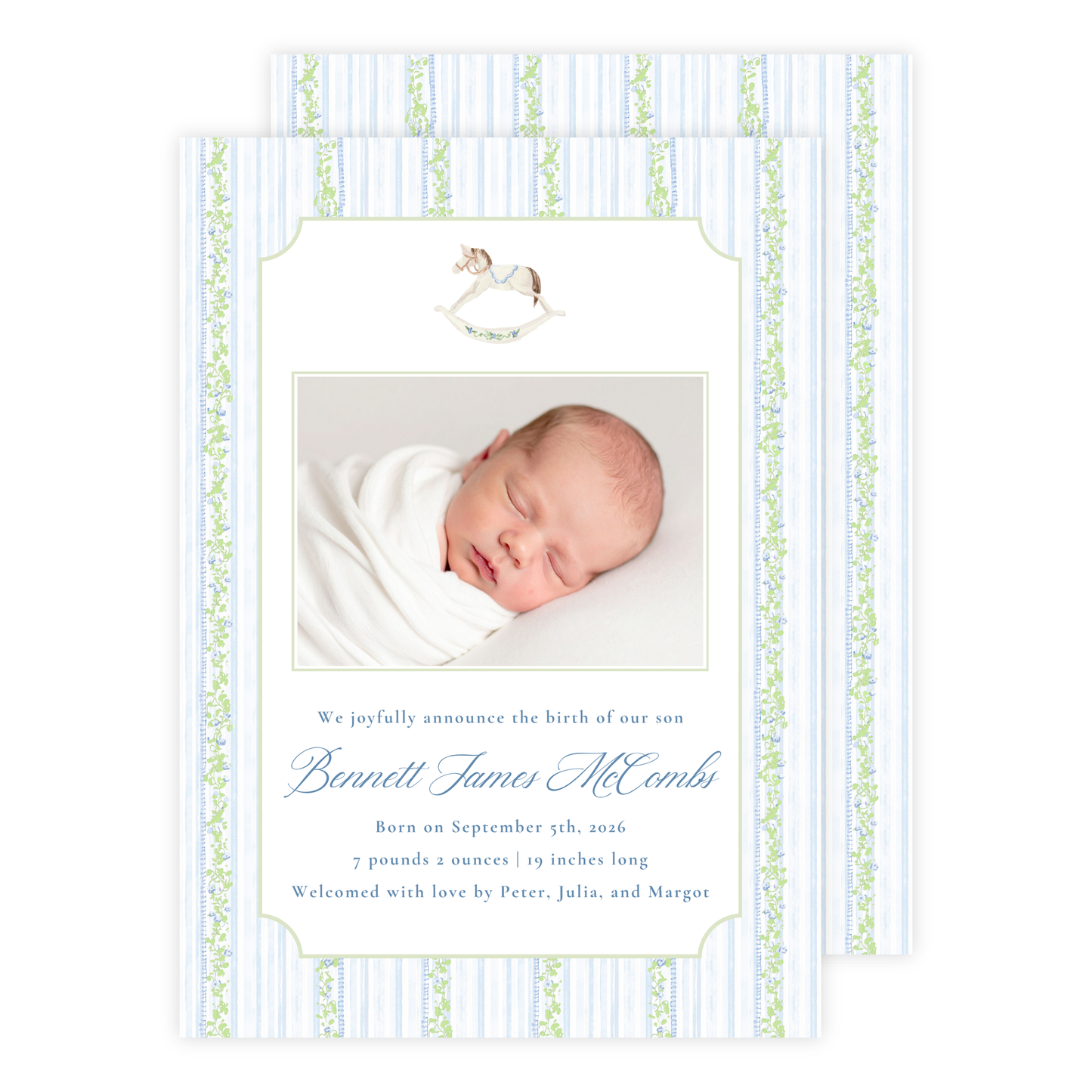Rocking Horse Birth Announcement