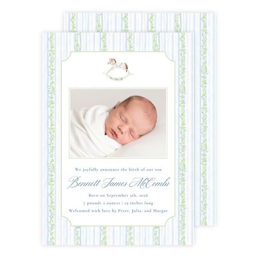 Rocking Horse Birth Announcement
