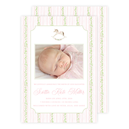 Rocking Horse Birth Announcement