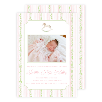Rocking Horse Birth Announcement