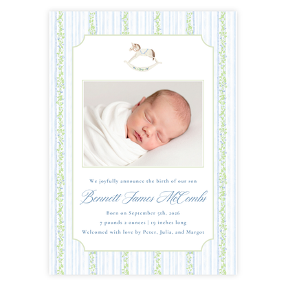 Rocking Horse Birth Announcement