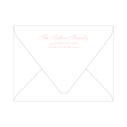 Floral Bow Nursery Stationery