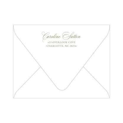 Sage Floral Medallion Stationery