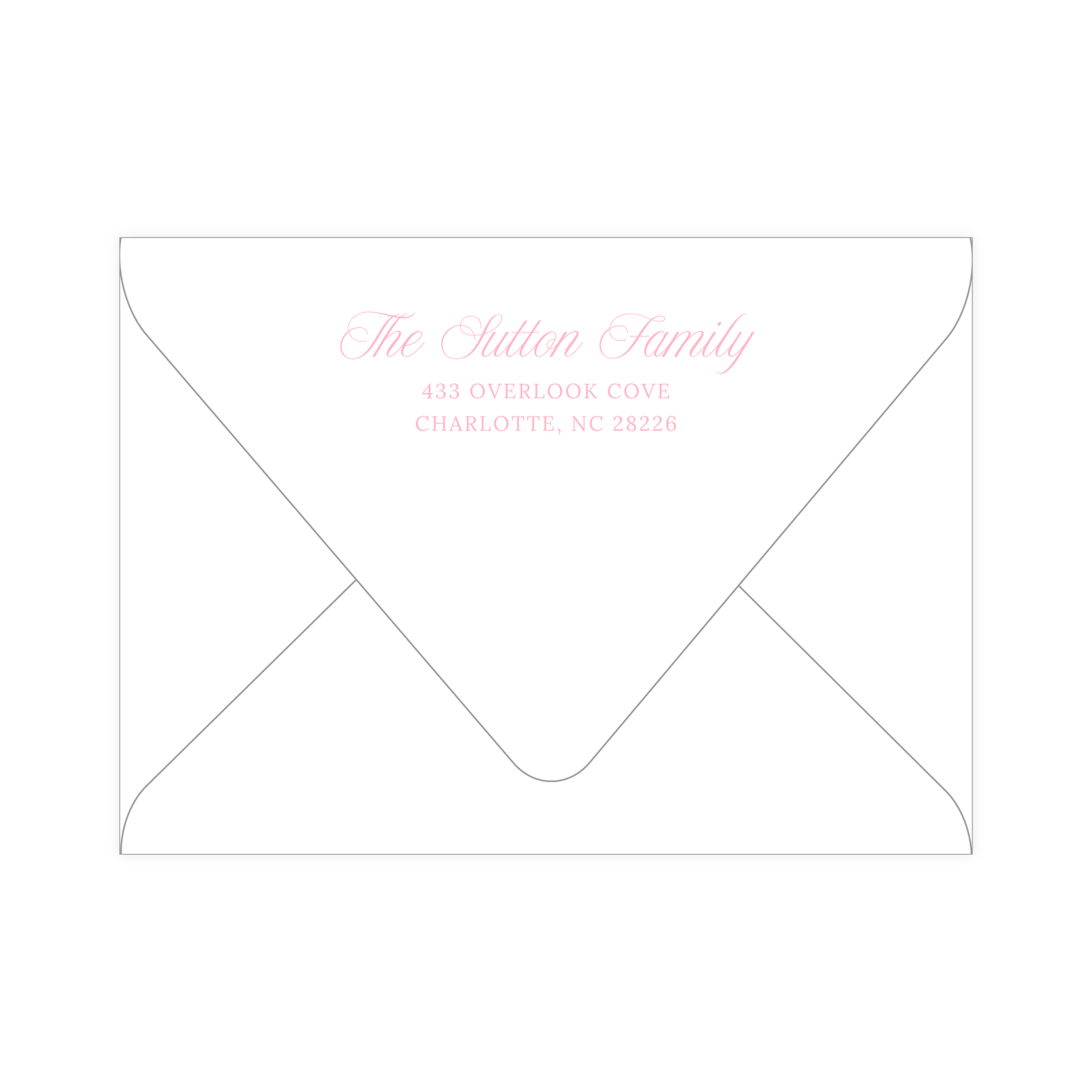 Pink Monogram Birth Announcement